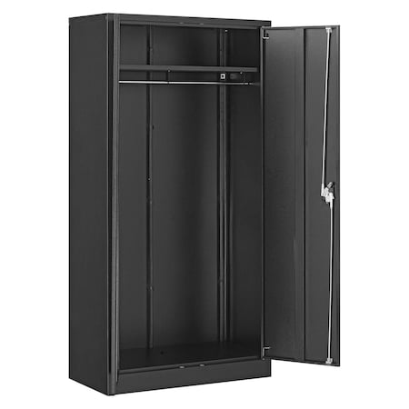 Global Industrial Wardrobe Storage Cabinet, 72 in H, 36 in W, Black 270032BK